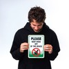 Please Keep Dogs Off The Grass with Dog Symbol 10x7