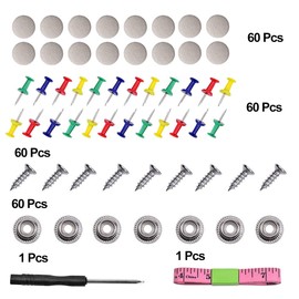 60 pcs Automotive Car Roof Headliner Repair Button, Universal Auto Roof Snap Rivets Retainer Design for Car Roof Flannelette Fixed, with Installation Tool and Fit All Cars