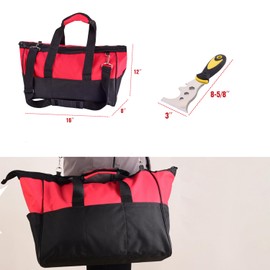 BXGTECH 9 Pieces Masonry Hand Tool Set, Finishing Trowel, Gauging Trowel, Groover, Edger, Extruded Alloy Float, Wood Float, Wire Twister and Bag