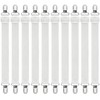 Adjustable Bed Sheet Tensioners - Set of 10 with Metal