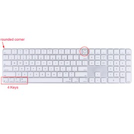 Yuomik Silicone Keyboard Cover Skin Protector Compatible for 2024 M4 iMac Magic Keyboard with Touch ID and Numeric Keypad (Model A3119) (Clear, Compatible for A3119)