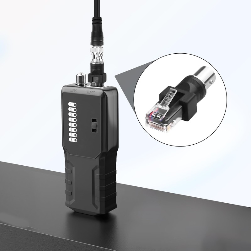 MEIRIYFA BNC to RJ45 Ethernet Adapter,BNC Female to RJ45 Male