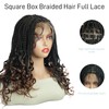 Full Lace Twist Braided Wig with Curly Ends for Black