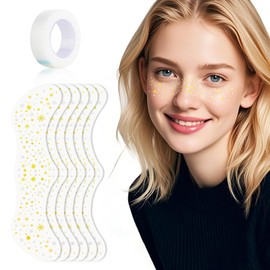 Glitter Freckles Face Tattoo, Temporary Fake Freckles, Waterproof and Sweatproof Face Sparkles for Party, Music Festival 6 Counts with 1 Tape(Star-Shaped)