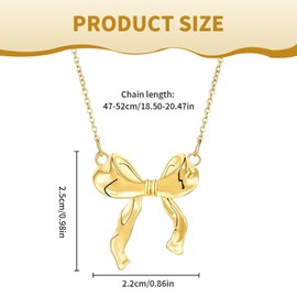 Benaewa Bow Necklace, Golden Fashion Alloy Necklace, Jewellery for Women Girls Daily Wear