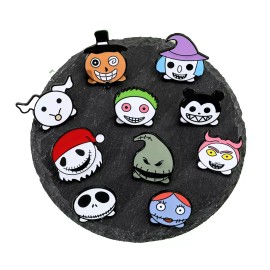 THE NIGHTMARE BEFORE CHRISTMAS - JACK SKELLINGTON - SET of 10 Enamel Lapel Pins