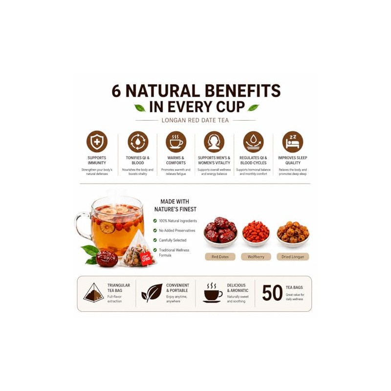 Herbal Tea, Longan Red Date Goji Berry Tea, Jujube Tea,