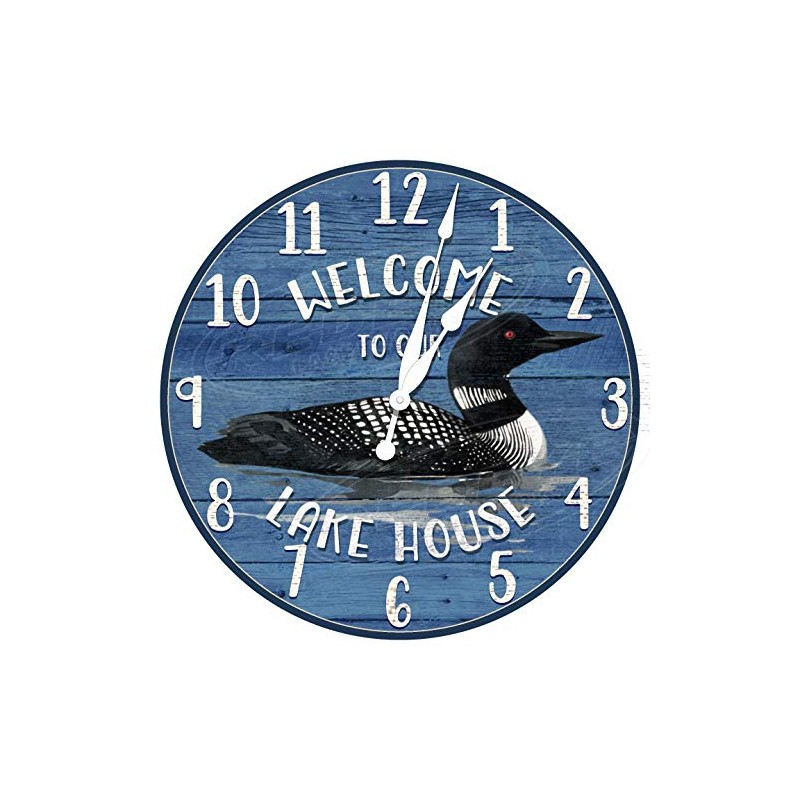 Decorative Concepts Loon Lake House Blue 12" Diameter Aluminum Metal