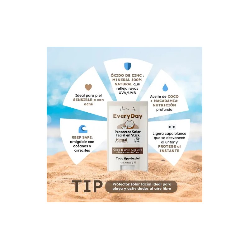Set Protección Solar Facial Fps50 (2 Pzs) She Is Skincare
