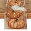 Artoid Mode Planken Blätter Orange Kürbisse Herbst Tischläufer, Saisonnal Küche