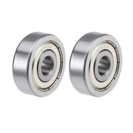 sourcing map 638ZZ Deep Groove Ball Bearings Z2 8mm X 28mm X 9mm Double Shielded Carbon Steel 2pcs