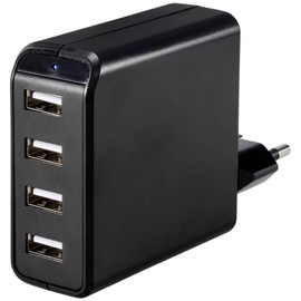 Voltcraft UC-4AXX001 USB charger 24 W 4X USB-A Black Indoor