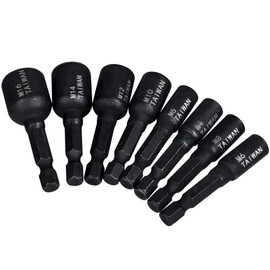 Mesee 8 Pieces M4-M16 Tap Socket Adapter, 1/4 Inch Hex Shank Machine Tap Driver, Tap Socket Adapter, Tap Socket Set for Drill