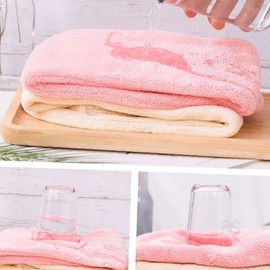 Pink Hair Drying Towel for Women Children's Hair Towel 2ea