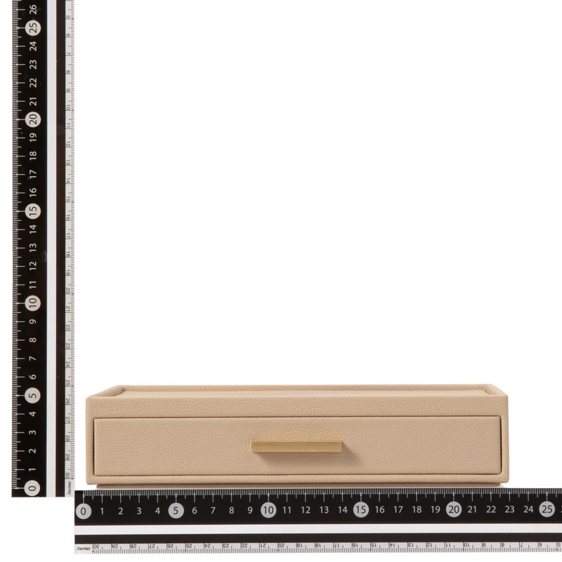 Francfranc Stacking Jewelry Box Ring Trinket Box Beige