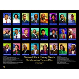 Black Inventors Then and Now Poster 24x18 inches (BNV)