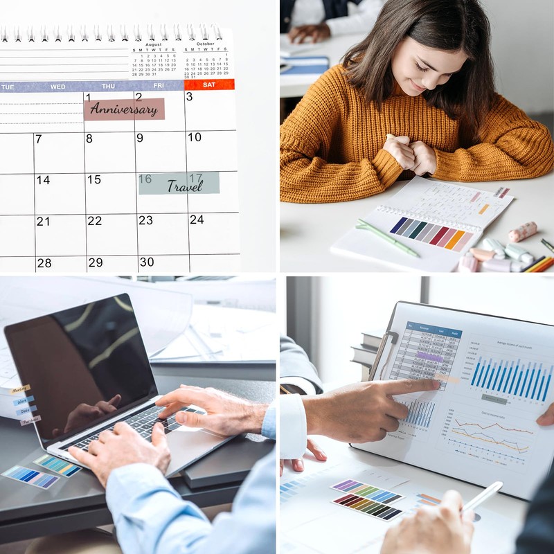 Hanyousheng 2000 Pcs Sticky Tabs, Book Tabs, Index Tabs, Annotation