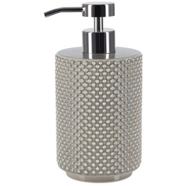 Spirella 10.19344 Mero Soap Dispenser Bathroom Accessory Ceramic, Taupe, 16 x 8 cm