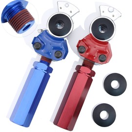iBroPrat Glad Hand Grips Set with Seals,Gladhand Extension Handles Kit Emergency & Service Brake Air Hose Coupling Connectors for Semi Trucks Trailers Tractors RVs, Glad Hands Parts Red Blue 1 Pair