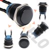 STARELO 5pcs 16mm Latching Push Button Switch Black Shell with