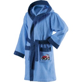 Erwin Müller Children's Hooded Terry Towel, Wash Mitt - light blue, size: 110-116