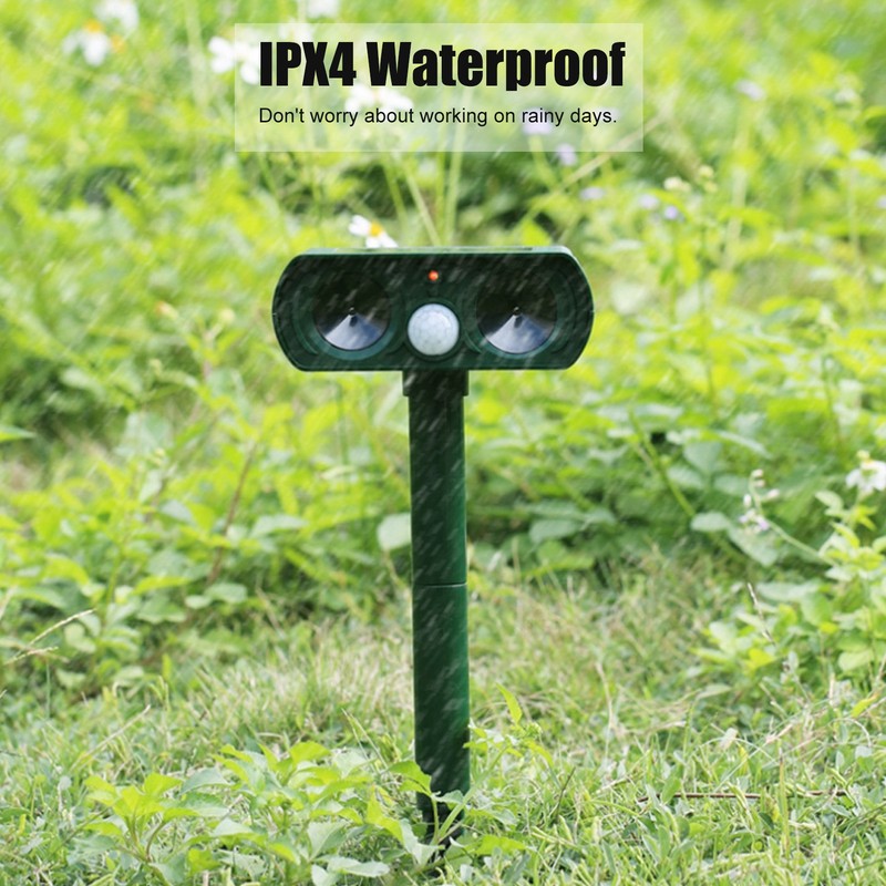 Solar Powered Ultrasonic Animal Repeller Wild Boar Cat Dog Repellent