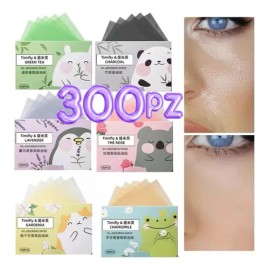 300p Papel Te Verde Absorbente Grasa Facial Elimina Brillo                                                                                            