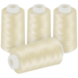 ilauke 4 Kone Overlock Thread Sewing Thread, 40/2 Each 3000 Yard (2743 Metres) 100% Polyester Yarn, Sewing Thread for Overlock Sewing Machines, Hand Sewing, Quilting, Patchwork, Clothing (HellKaki)