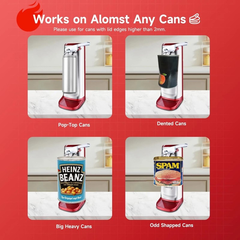 Davivy Heavy Duty Electric Commercial Can Opener Automatic Smooth Edge