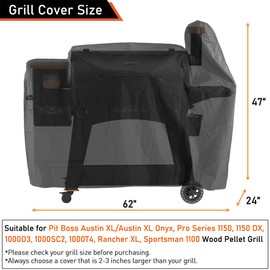 Westeco Grill Cover for Pit Boss 1000D3, Pro Series V2 V3 1150 DX, PB1100PS1, PB1150PS2, PB1150PS3, Austin XL Onyx, 1000T4, PB1000XLW1 Wood Pellet Grill Smoker Cover Heavy Duty