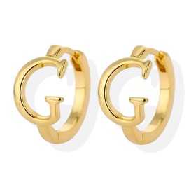 Initial Hoop Earrings for Women Gifts Trendy Stuff Hypoallergenic Small Gold Huggie Hoop Earrings with Initial Dangle Earrings Jewelry Gifts