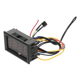 GRIRIW Car Digital Clock Thermometer Vehicle Temperature Easy Installation Dash Accessory with Stylish Design Accurate Readings for Car Status LED Display