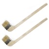 Wooden Handled Hog Bristle Radiator Right Angle Bend Paint Brush,