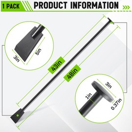 Leriton Tamping and Digging Bar Steel Bars Post Hole Digger Tamping Bar (Shovel Shape,Black,48 Inch)