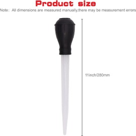 BPA Free,Pro Grade Turkey Baster. Best Plastic Suction Basting Syringe, Kitchen Tools and Supplies (Black)