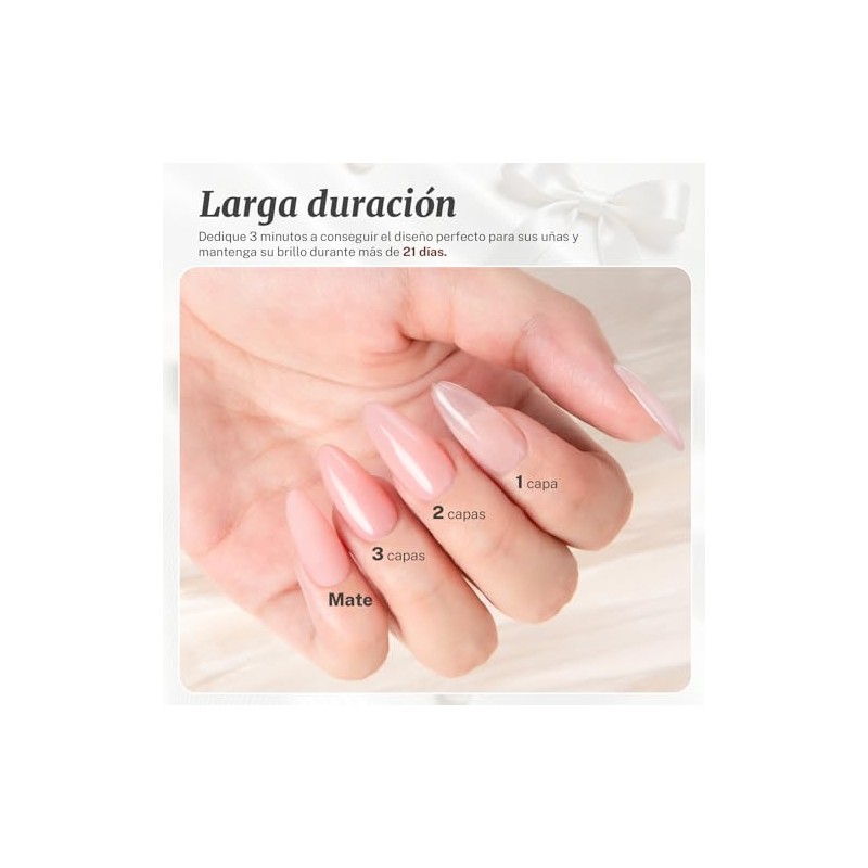 CHERIMOYA Base Coat Permanentes Rubber Color 15ml, Gel Multifuncional 4