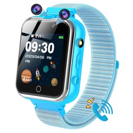 PTHTECHUS Reloj Inteligente para Niños, Reloj para Niños con 24 Juegos de Rompecabezas Conversación Bidireccional SOS Reproductor de Música con Cámara Dual Ppodómetro,Regalos para niños y niñas