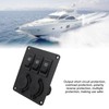 Car Marine 3+2combination LED Single Rocker Green Light Switch+Car Charger