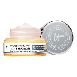 It Cosmetics Confidence in an Eye Cream - Crema Contorno de Ojos Antiedad con 2% de Super Péptidos, Hidratación 48H, Reduce Ojeras, Patas de Gallo y S