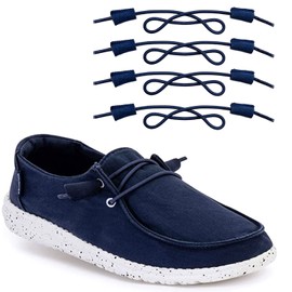 Horsdo 2-Pair Shoelaces Strings Replacement Laces for Hey Dude Shoes (Dark Blue, 16in)