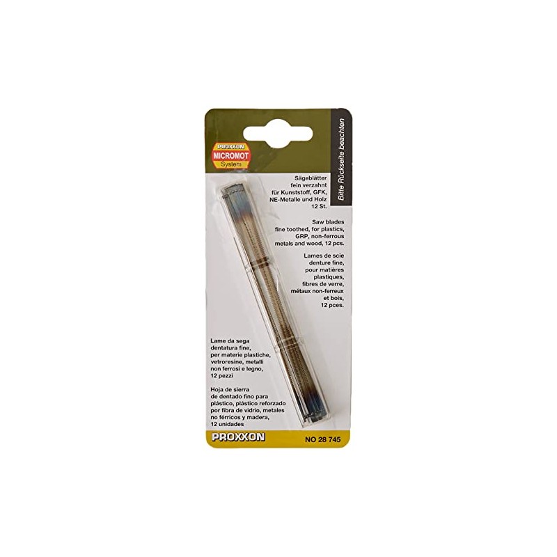 Proxxon 28745 5-inch 25-Teeth Pin End 25T Scroll Saw Blades