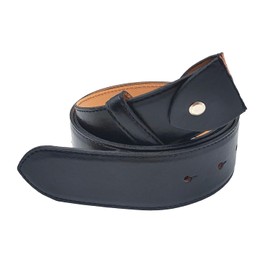 Handmade Leather Belt 110cm 38mm - Replacement without Buckle Handmade in Italy - Unisex Men and Women - High Quality Leather Strap, black