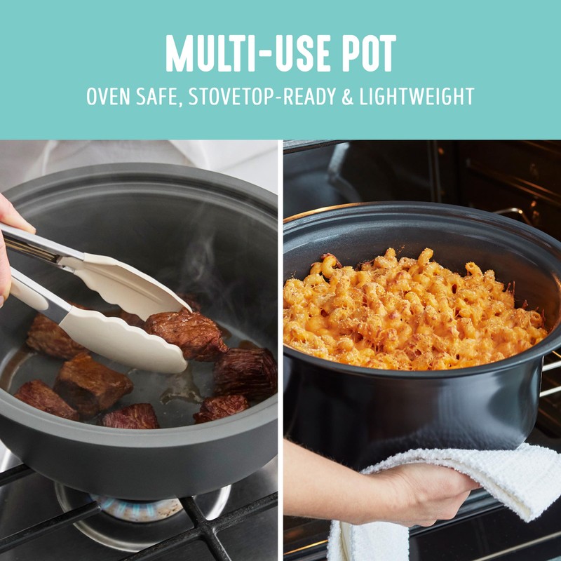 GreenLife 3.5QT Slow Cooker, Non-Toxic PFAS-Free Ceramic Nonstick Removable Interior