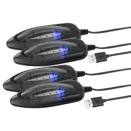 infactory Electric Shoe Warmer: Set of 2 Portable USB Shoe Dryers with UV Light and 2 Drying Modules (Sterilisation Dryer, UV Steriliser, Heated Socks)