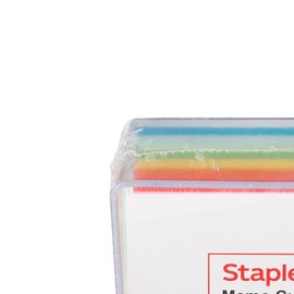 Staples® Assorted Colors Cube Memo Pad 500 Sheets