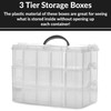 Pukkr 3 Tier Stackable Craft Storage Box – 30 Adjustable