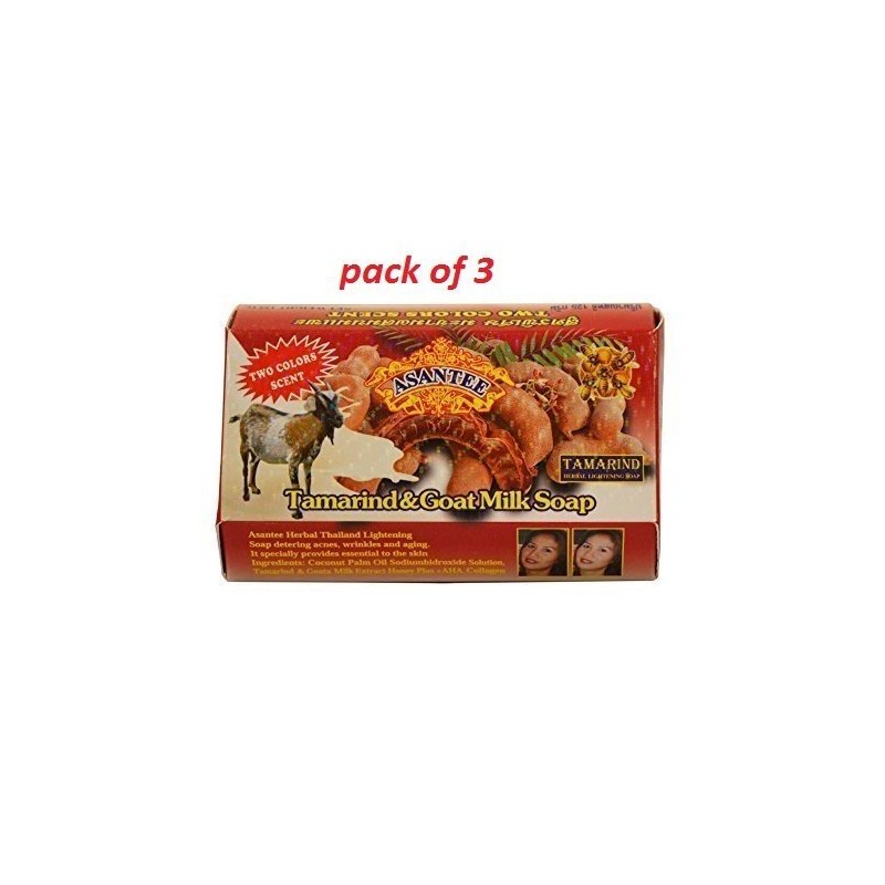 (pack of 3) Asantee - Herbal Thailand Tamarind & Goat's