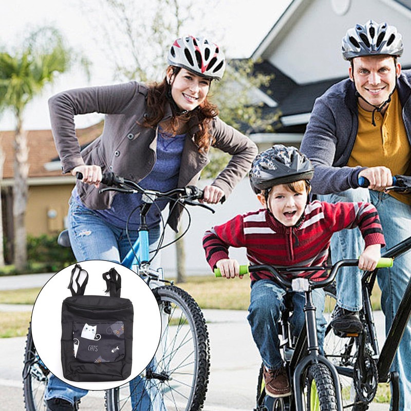 txuzong Handlebar bag, Oxford fabric bicycle bag, black bicycle bag,