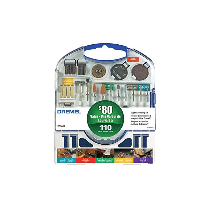 Dremel 709-02 110-Pieces All-Purpose Rotary Tool Accessory Kit- Includes a