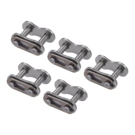 Kozelo 5pcs #40 Chain Master Connector Link Rollers - [1/2" Pitch] Carbon Steel Split Link for Mechanical Equipment | 3.96mm Pins